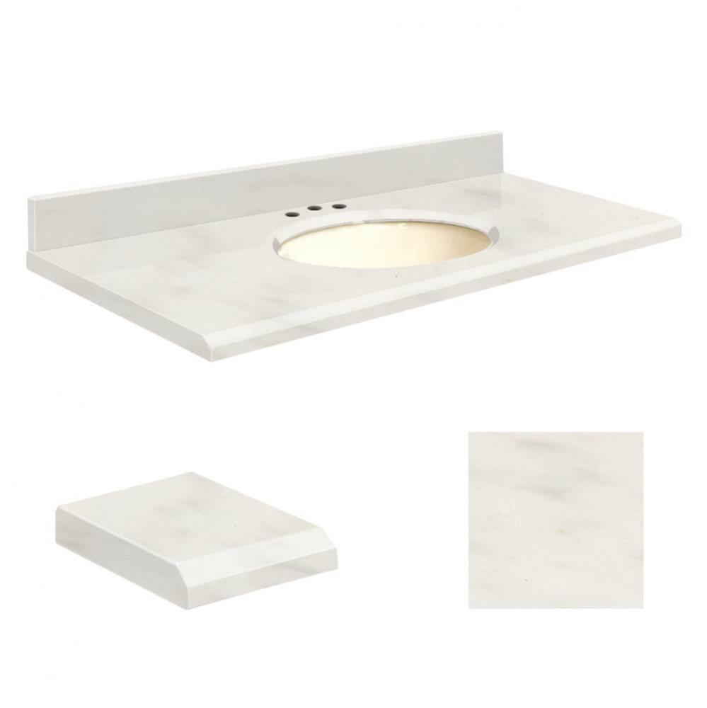 Quartz 25-in x 19-in Bathroom Vanity Top with Beveled Edge, 8-in Contour, and Biscuit Bowl in Anti