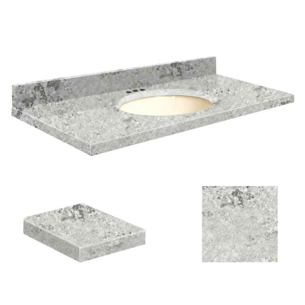 Quartz 25-in x 22-in Bathroom Vanity Top with Eased Edge, 4-in Centerset, and Biscuit Bowl in Wint