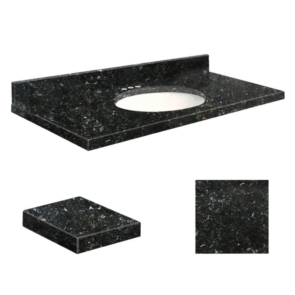 Quartz 49-in x 22-in Bathroom Vanity Top with Eased Edge, 4-in Centerset, and White Bowl in Interl