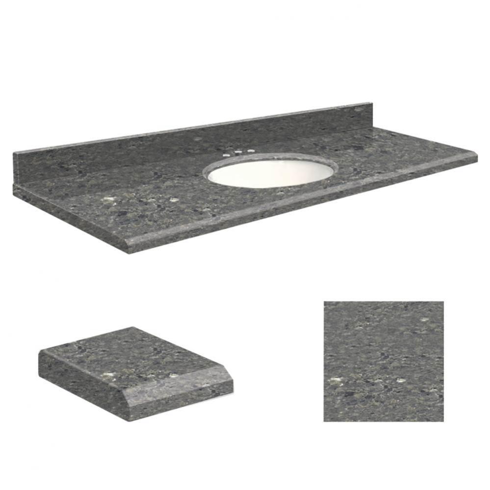Quartz 61-in x 22-in Bathroom Vanity Top with Beveled Edge, 8-in Contour, and White Bowl in Greyst