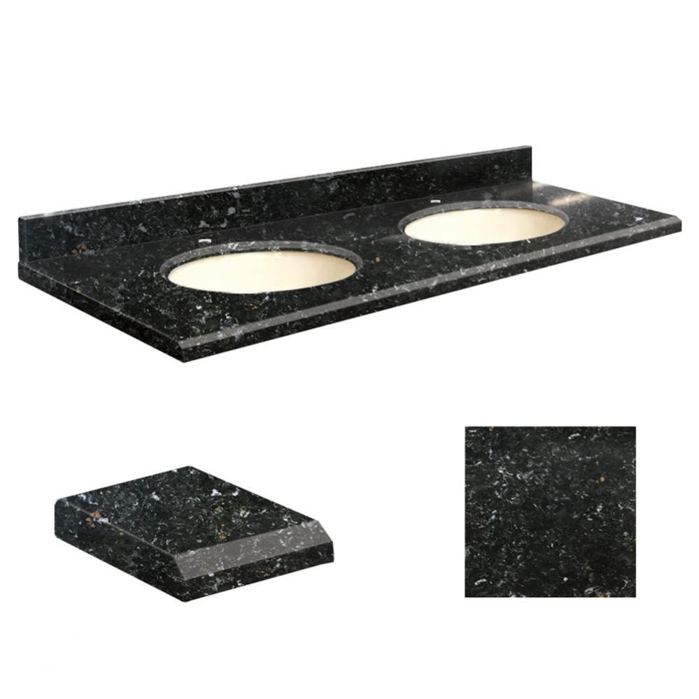 Quartz 61-in x 22-in Double Sink Bathroom Vanity Top with Beveled Edge, Single Faucet Hole, and Bi