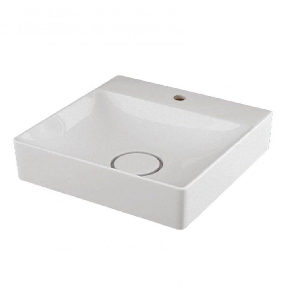 Transolid Rachel Square China Vessel 1-hole