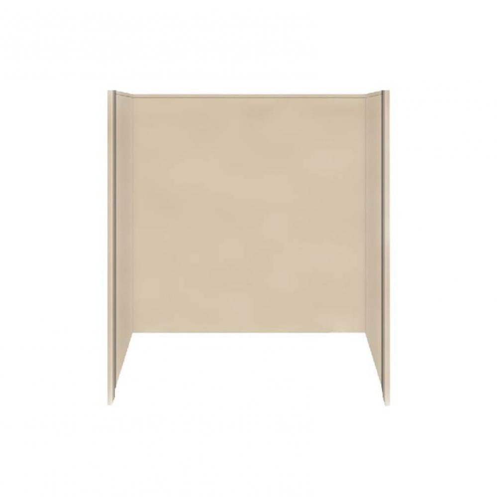 60'' x 32'' x 60'' Solid Surface Tub Wall Surround in Matrix Khaki