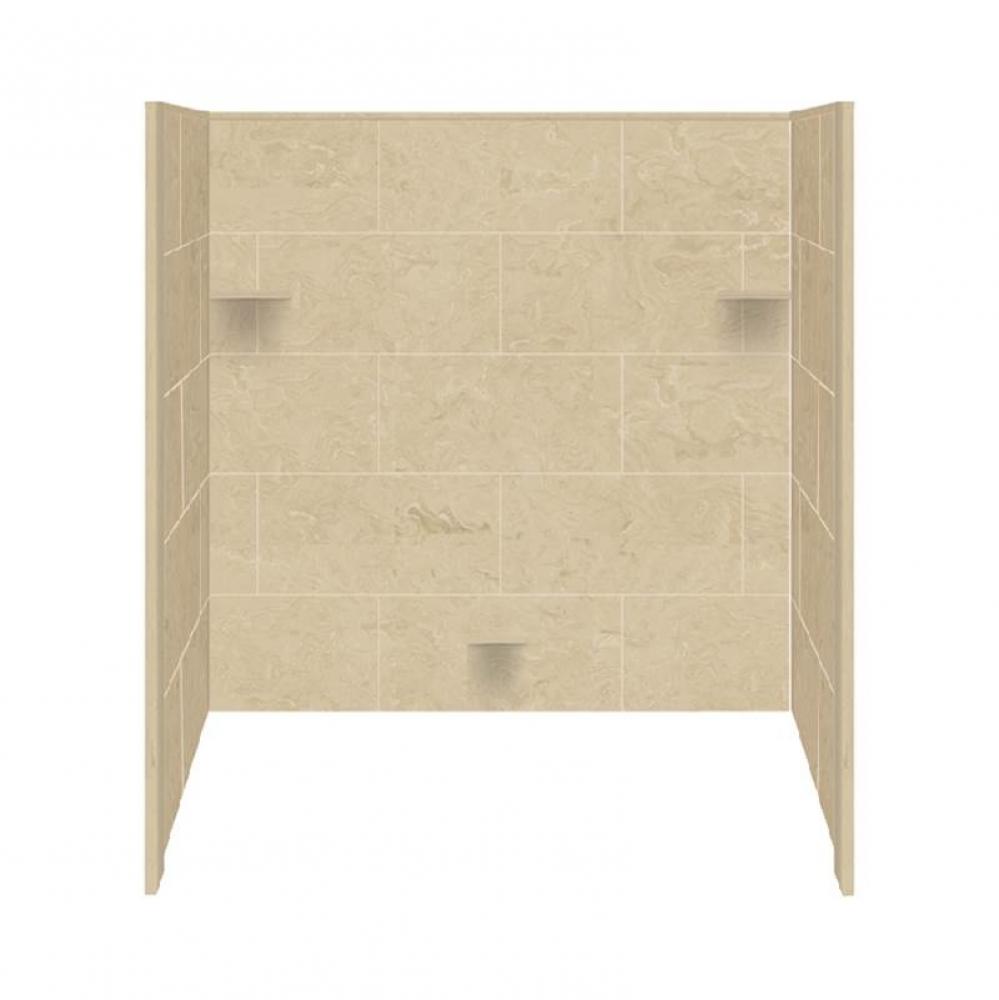 Studio Solid Surface 60-in x 60-in Tub Wall Surround