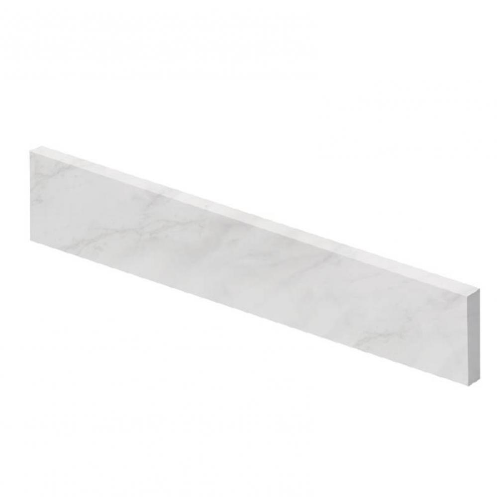 19-in Bathroom Vanity Top Right-Hand Side Splash in White Carrara