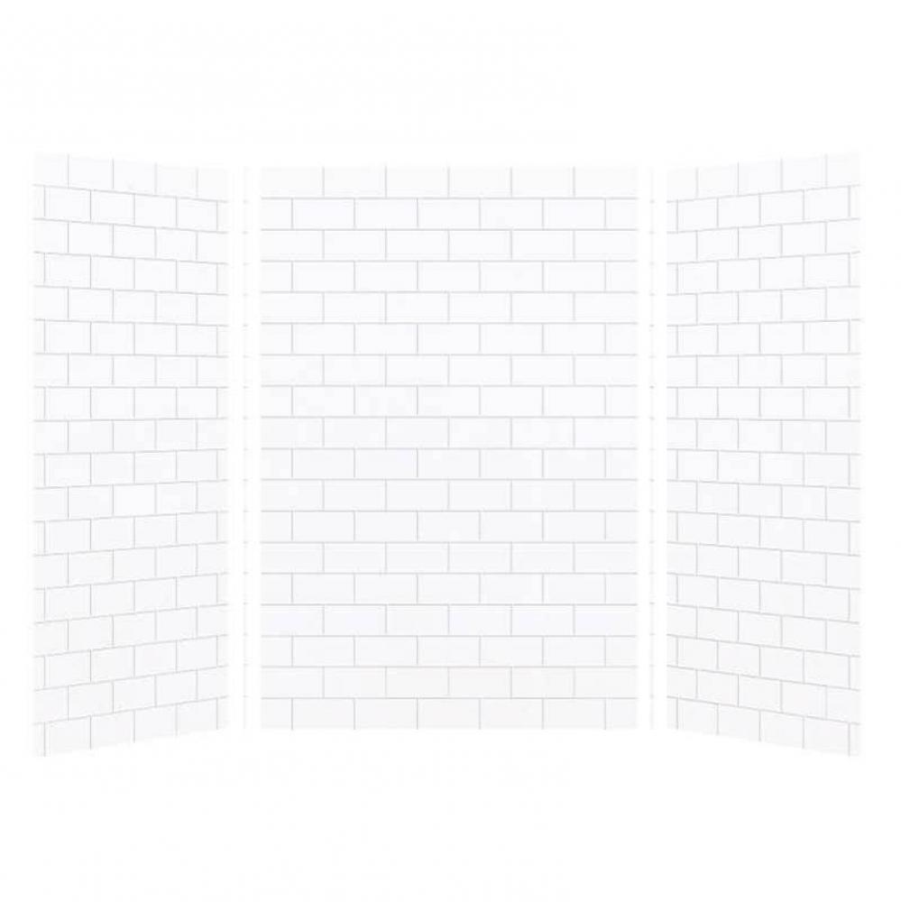 SaraMar 36-In X 48-In X 72-In Glue to Wall 3-Piece Shower Wall Kit