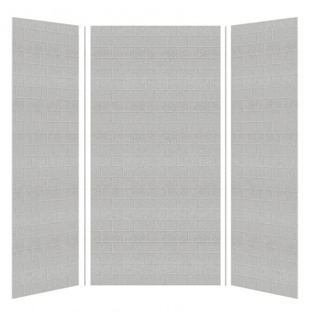 SaraMar 36-In X 48-In X 96-In Glue to Wall 3-Piece Shower Wall Kit