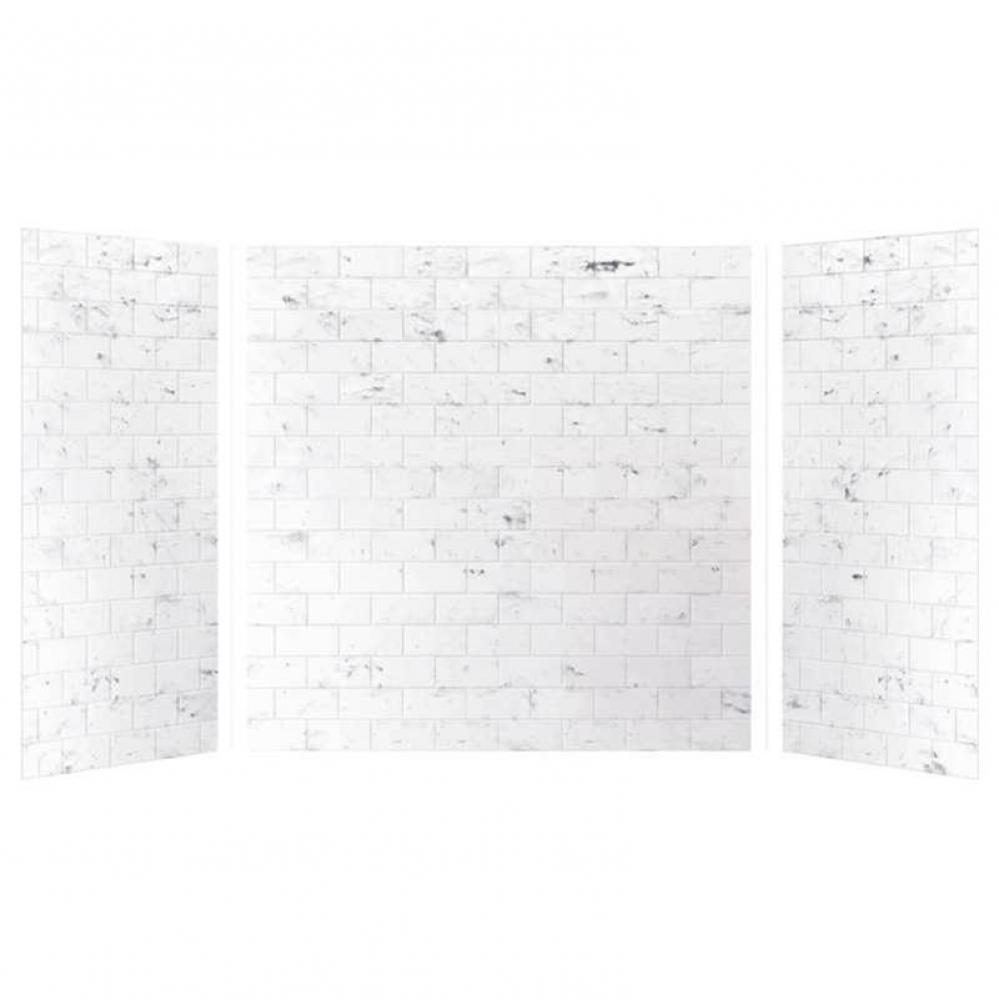 SaraMar 36-In X 60-In X 60-In Glue to Wall 3-Piece Tub Wall Kit