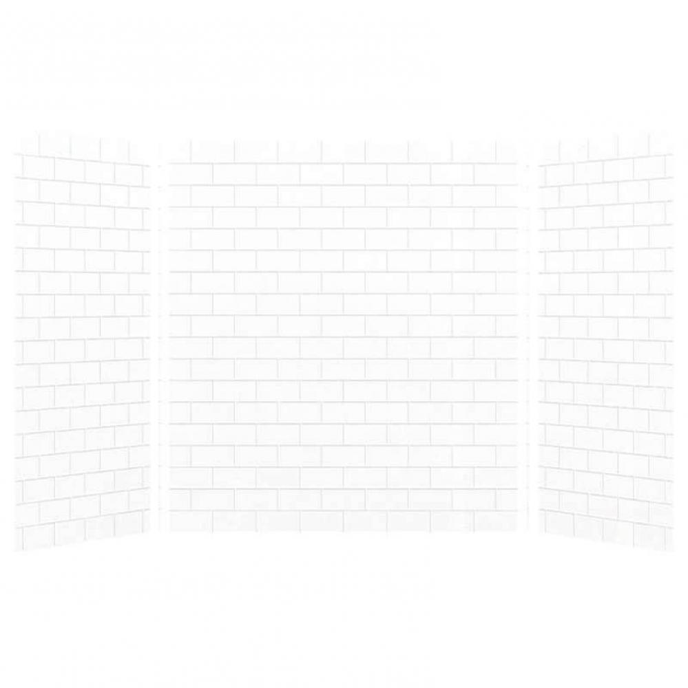 SaraMar 36-In X 60-In X 72-In Glue to Wall 3-Piece Shower Wall Kit