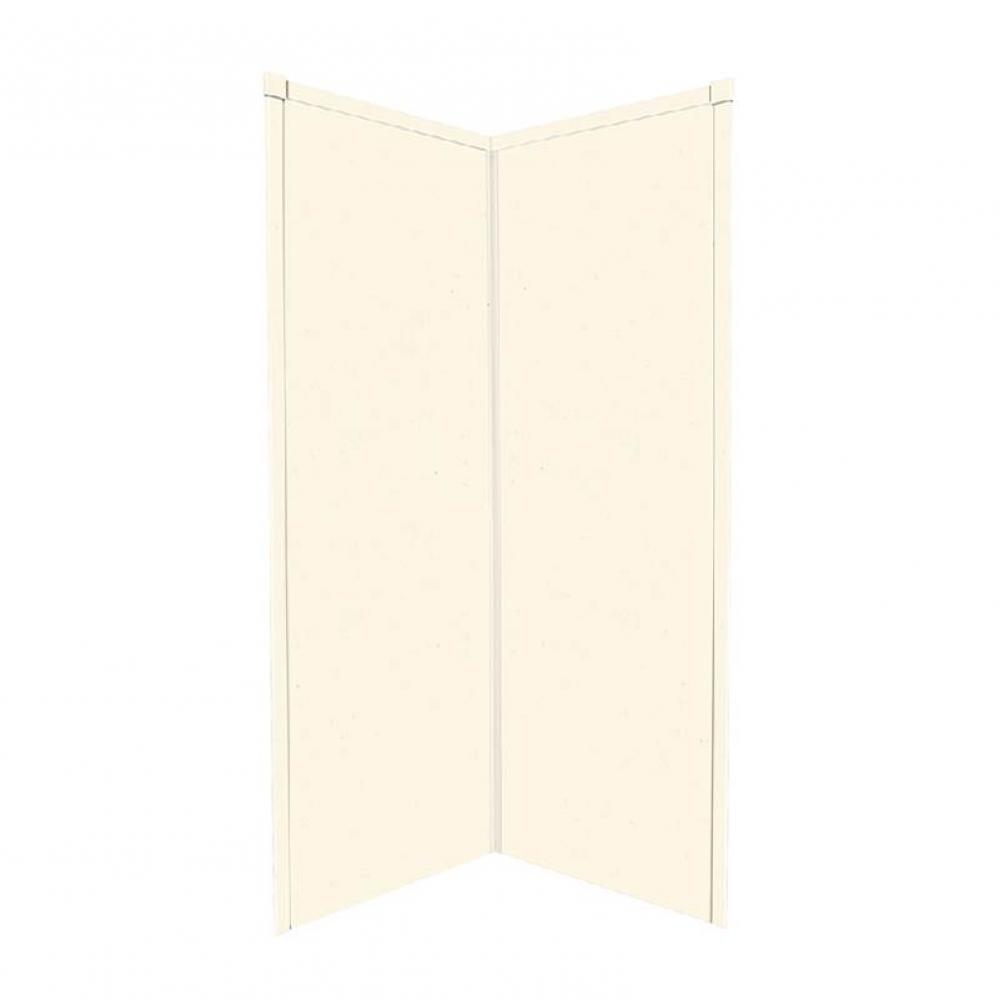 36'' x 36'' x 96'' Decor Corner Shower Wall Kit in Moonlight
