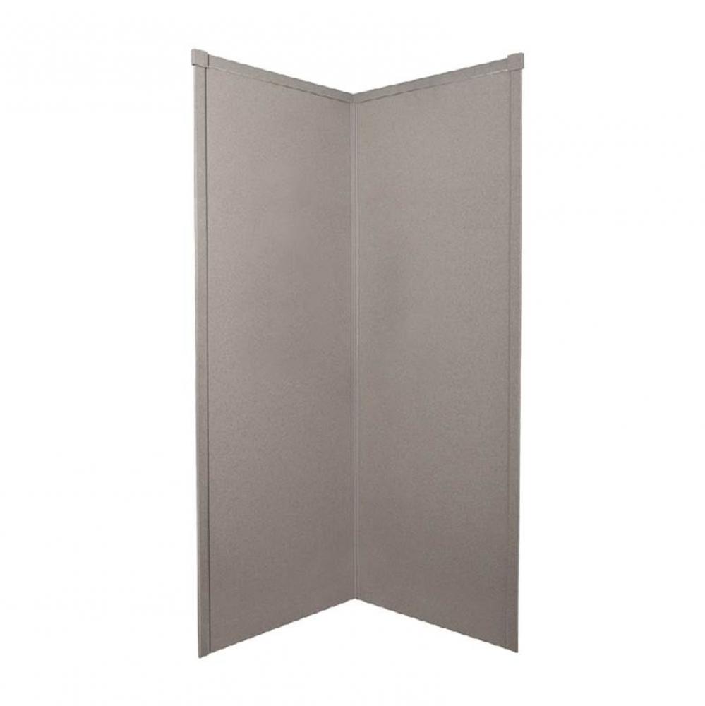36'' x 36'' x 96'' Decor Corner Shower Wall Kit in Matrix Dusk