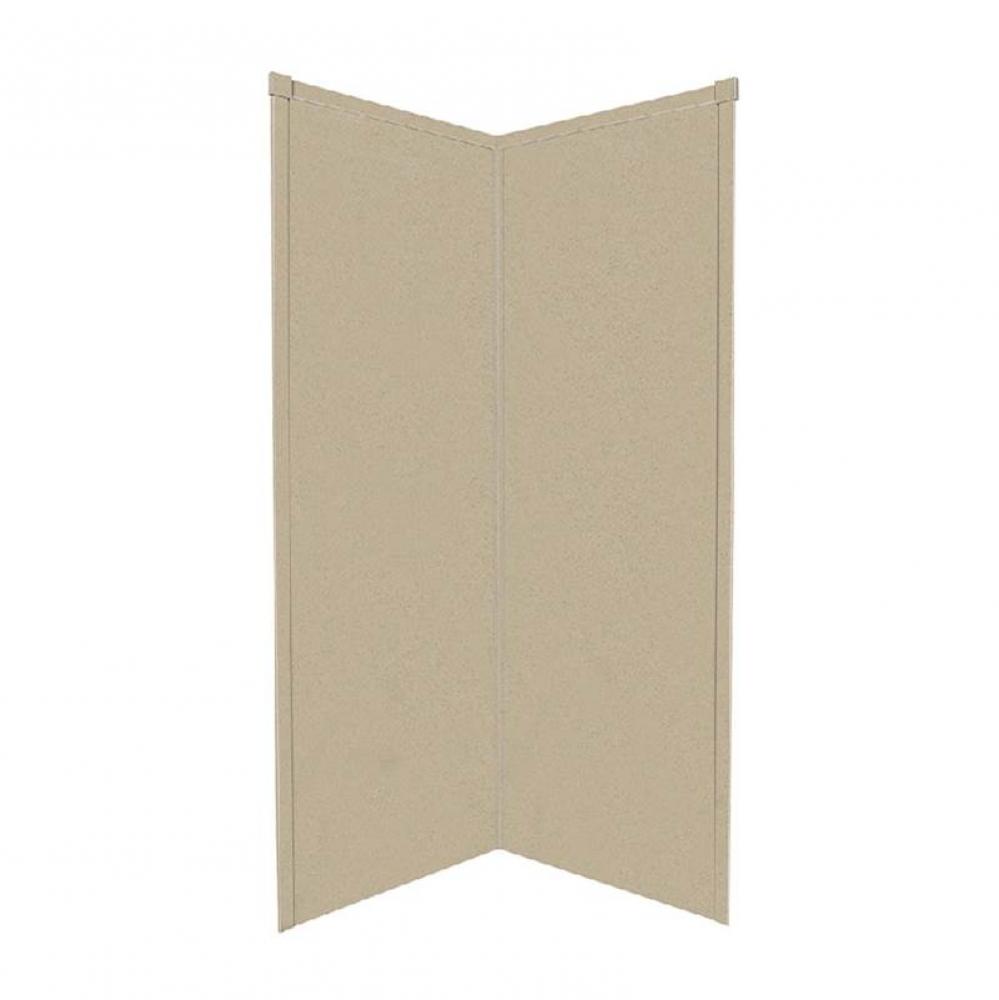 36'' x 36'' x 96'' Decor Corner Shower Wall Kit in Matrix Sand
