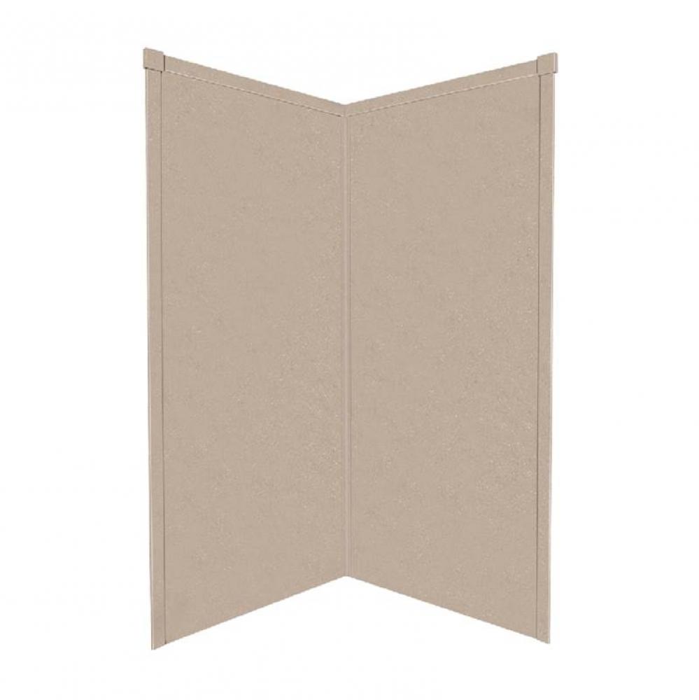 38'' x 38'' x 72'' Decor Corner Shower Wall Kit in Seaside