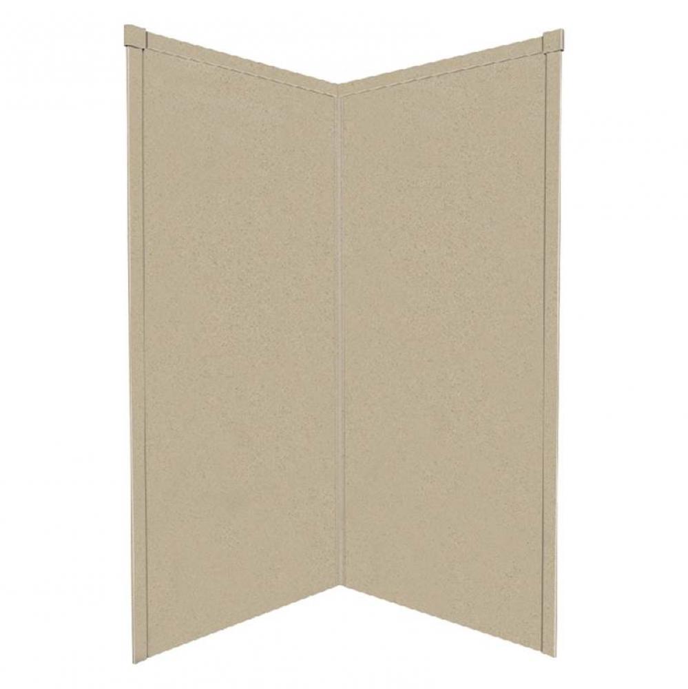 38'' x 38'' x 72'' Decor Corner Shower Wall Kit in Matrix Sand
