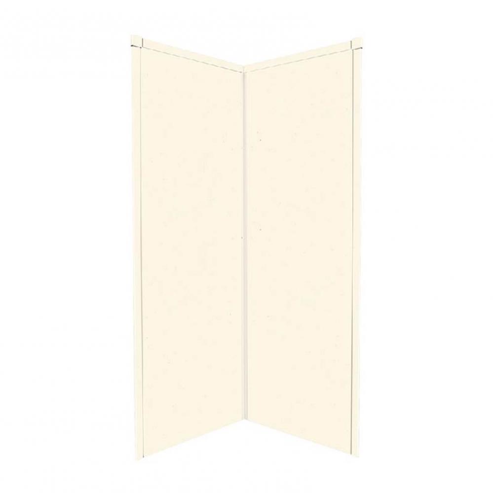 38'' x 38'' x 96'' Decor Corner Shower Wall Kit in Moonlight