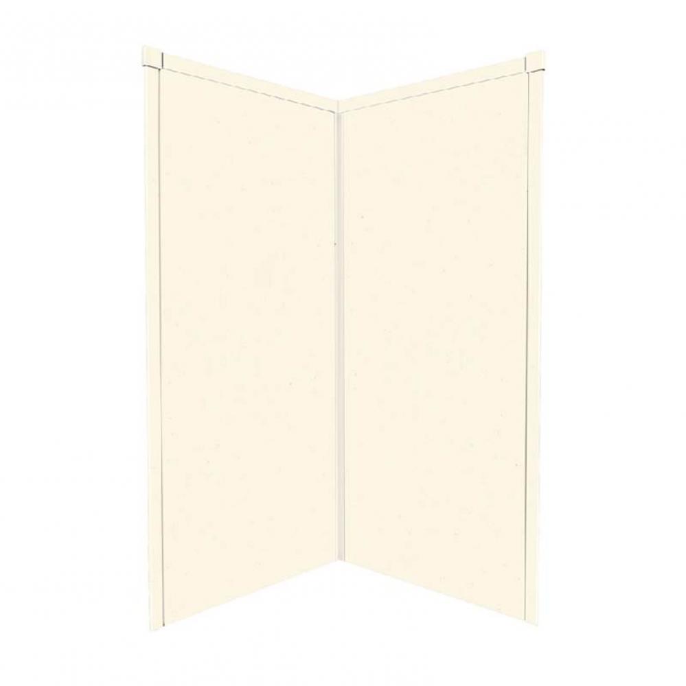 42'' x 42'' x 72'' Decor Corner Shower Wall Kit in Moonlight
