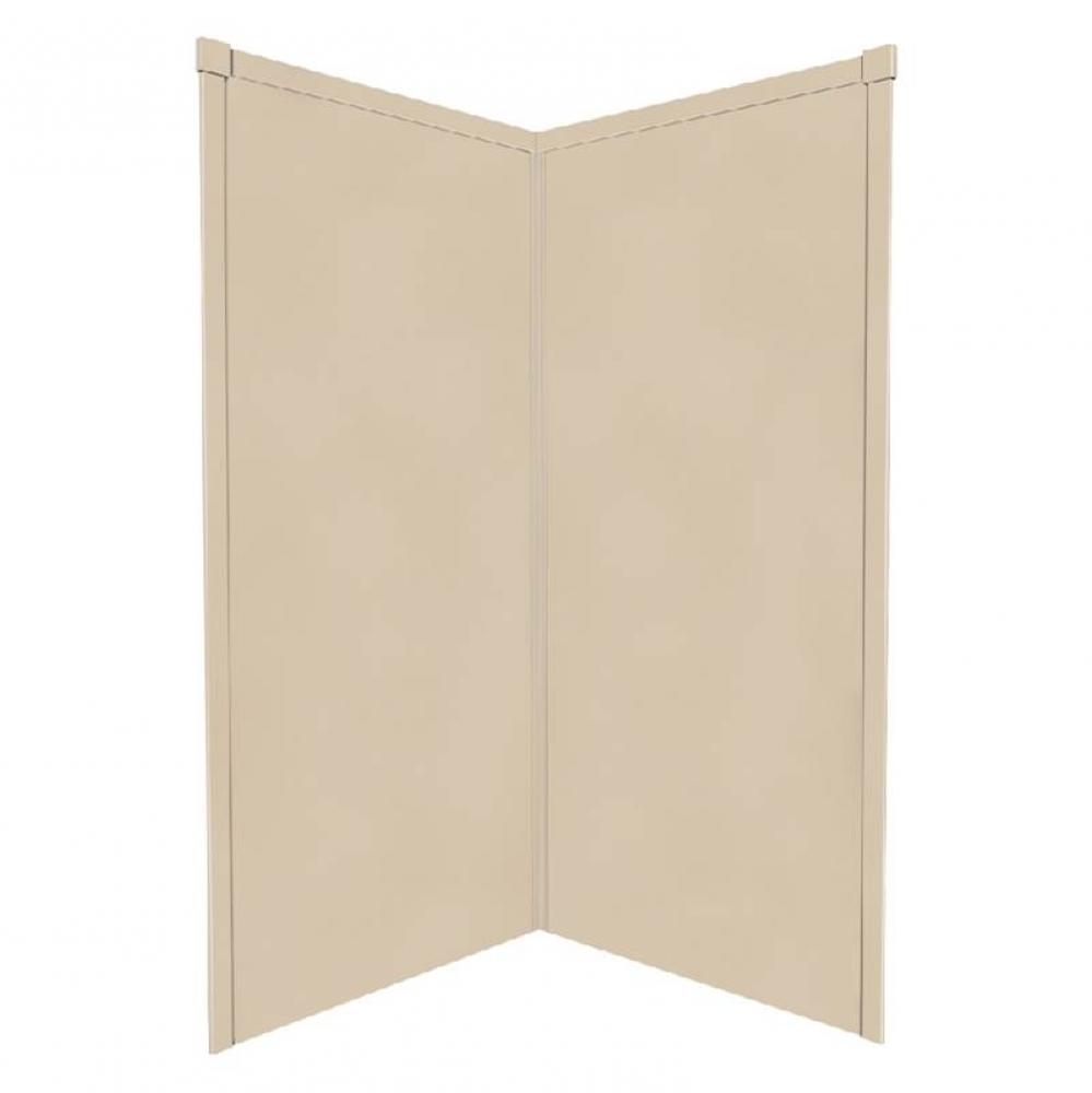 42'' x 42'' x 72'' Decor Corner Shower Wall Kit in Matrix Khaki