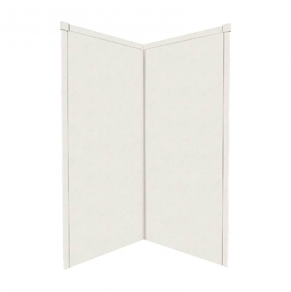 42'' x 42'' x 72'' Decor Corner Shower Wall Kit in Matrix Summit