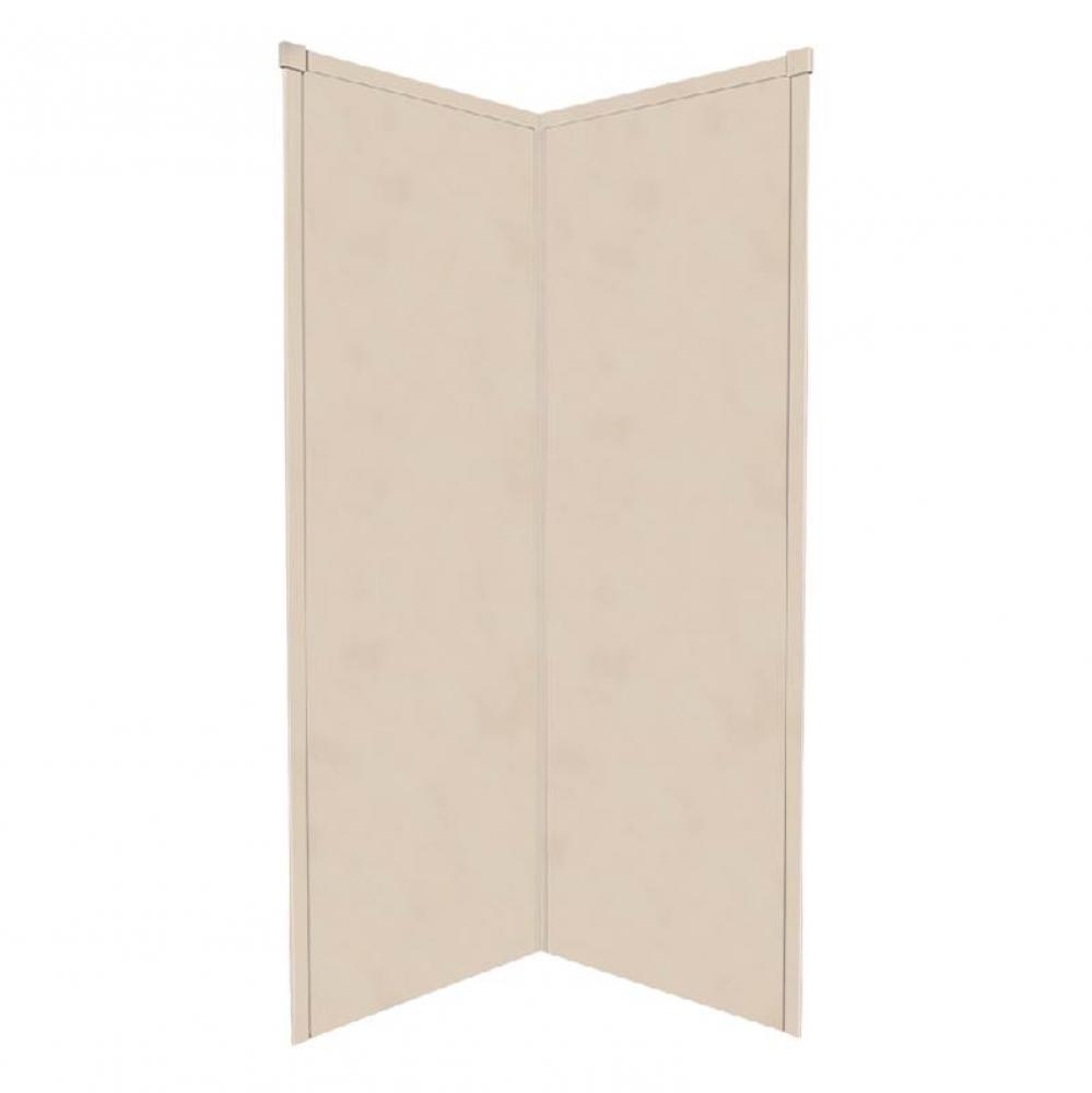 42'' x 42'' x 96'' Decor Corner Shower Wall Kit in Sand Castle