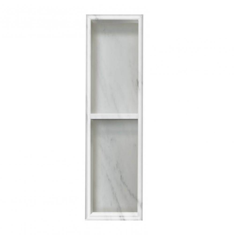 Shower Wall Shelf in White Carrara