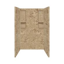 Transolid DKW4848-94 - 48'' x 34'' x 80'' Solid Surface Shower Wall Surround in Sand Mounta