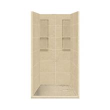 Transolid DKWF3668-96 - 36'' x 36'' x 83'' Solid Surface Alcove Shower Kit in Almond Sky