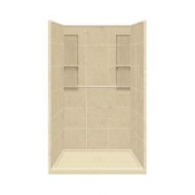 Transolid DKWF4848-96 - 34'' x 48'' x 83'' Solid Surface Alcove Shower Kit in Almond Sky