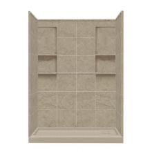 Transolid DKWF6008R-94 - 30'' x 60'' x 83'' Solid Surface Right-Hand Alcove Shower Kit in San