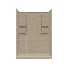 Transolid DKWF6068-94 - 36'' x 60'' x 83'' Solid Surface Alcove Shower Kit in Sand Mountain