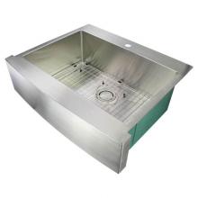 Transolid TR-DTSSF302510 - Diamond 30in x 25in 16 Gauge Super  Dual Mount Single Bowl Kitchen Sink with 1 Hole