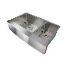 Transolid TR-DUDOF362210 - Diamond 36in x 22in 16 Gauge Undermount Double Bowl Farmhouse Kitchen Sink