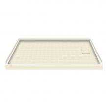 Transolid F6030R-08 - 60'' x 30'' Solid Surface Right-Hand Shower Base in Biscuit