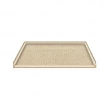 Transolid FC6338-96 - 63.5'' x 37.75'' Solid Surface Barrier-Free Shower Base in Almond Sky