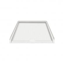 Transolid FG3938-01 - 39.5'' x 37.75'' Solid Surface Barrier-Free Right-Hand Shower Base in White