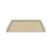 Transolid FG6338-96 - 63.5'' x 37.75'' Solid Surface Barrier-Free Right-Hand Shower Base in Almond S