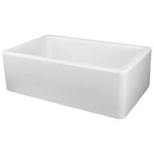 Transolid TR-FUSS301810 - Porter 30in x 18in Undermount Single Bowl Farmhouse Fireclay Kitchen Sink, In White