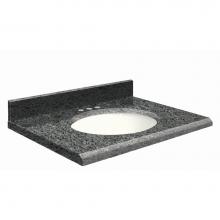 Transolid G4922-E8-E-W-8 - Granite 49 -in x 22-in 1 Sink Bathroom Vanity Top with Beveled Edge, 8-in Centerset, and White Bow