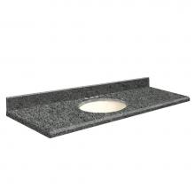 Transolid G6122-E8-E-B-8 - Granite 61-in x 22-in Bathroom Vanity Top with Beveled Edge, 8-in Centerset, and Biscuit Bowl in B