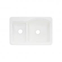 Transolid KDT33228-00 - 33in x 22in Top Mount Self-rimming Cambridge Kitchen Sink in White