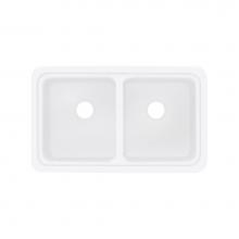 Transolid KDU3018-00 - 30in x 18in Under Mount Aberdeen Kitchen Sink in White