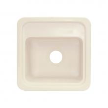 Transolid KST18181-05 - Concord 18in x 18in Solid Surface Drop-in Single Bowl Kitchen Sink, in Almond