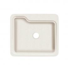 Transolid KST25221-68 - Portland 25in x 22in Solid Surface Drop-in Single Bowl Kitchen Sink in Matrix Summit