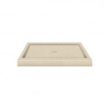 Transolid PAN3448S-A2 - Decor Solid Surface 48-in x 34-in Shower Base with Center Drain