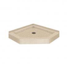 Transolid PAN3636N-B1 - 36'' x 36'' Decor Solid Surface Shower Base in Matrix Khaki