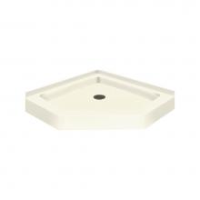 Transolid PAN4242N-A7 - 42'' x 42'' Decor Solid Surface Shower Base in Biscuit