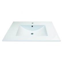 Transolid TR-TL-1691-01 - Juliette 25-in Vitreous China with Integrated Sink - 1 Faucet Hole