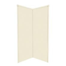 Transolid WK38NE96-A7 - 38'' x 38'' x 96'' Decor Corner Shower Wall Kit in Biscuit