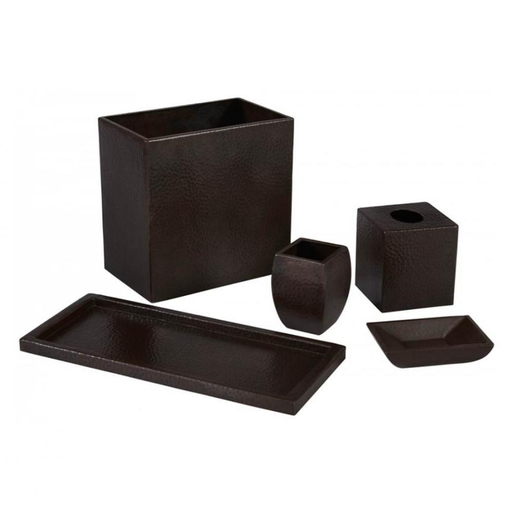 Black Copper Wastebasket