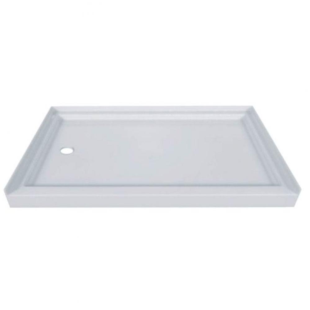 Single Threshold Offset Left Drain Showerbase 54 x 30''