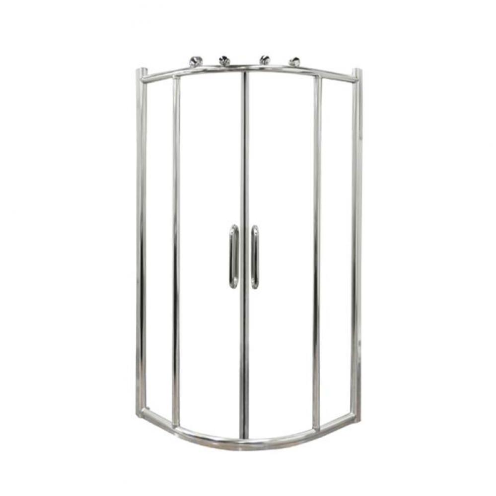 Rolling Shower Door and a Single Fixed Panel